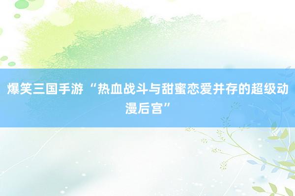 爆笑三国手游 “热血战斗与甜蜜恋爱并存的超级动漫后宫”