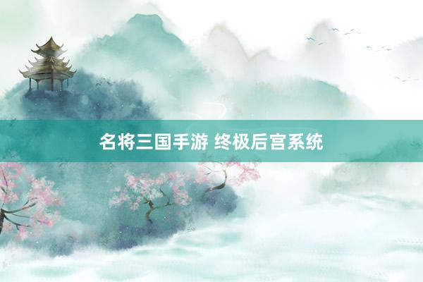 名将三国手游 终极后宫系统