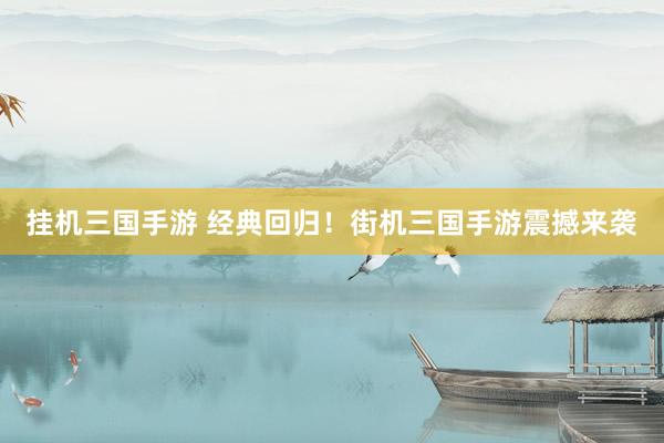 挂机三国手游 经典回归！街机三国手游震撼来袭