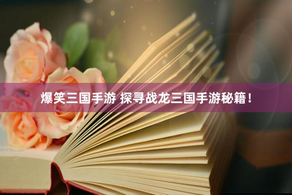 爆笑三国手游 探寻战龙三国手游秘籍！