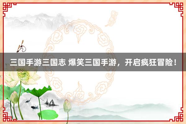 三国手游三国志 爆笑三国手游，开启疯狂冒险！