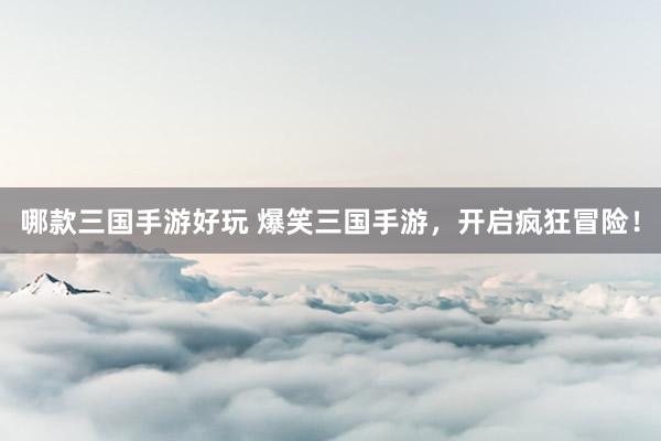 哪款三国手游好玩 爆笑三国手游，开启疯狂冒险！