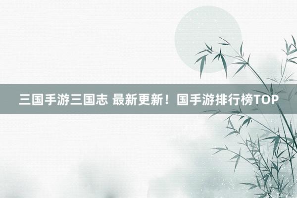 三国手游三国志 最新更新！国手游排行榜TOP